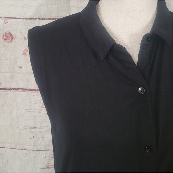 Eileen Fisher Button Front Jersey Dress Size Small - Picture 4 of 6
